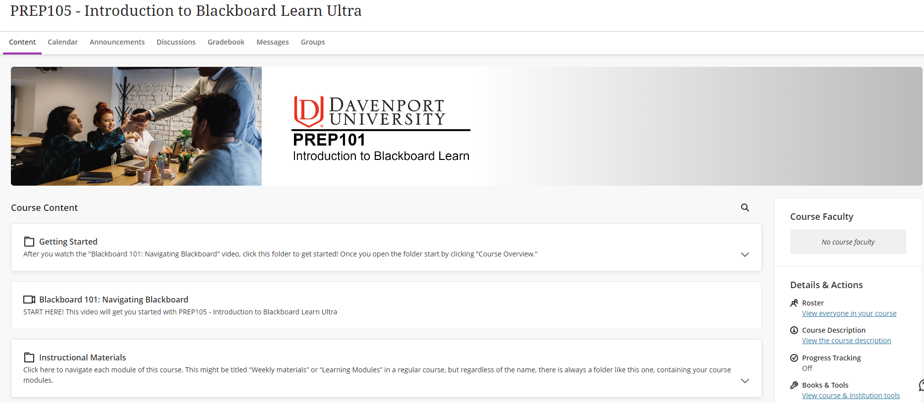 Blackboard Ultra Course View