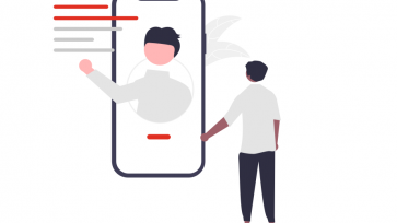 man looking at another man on a phone